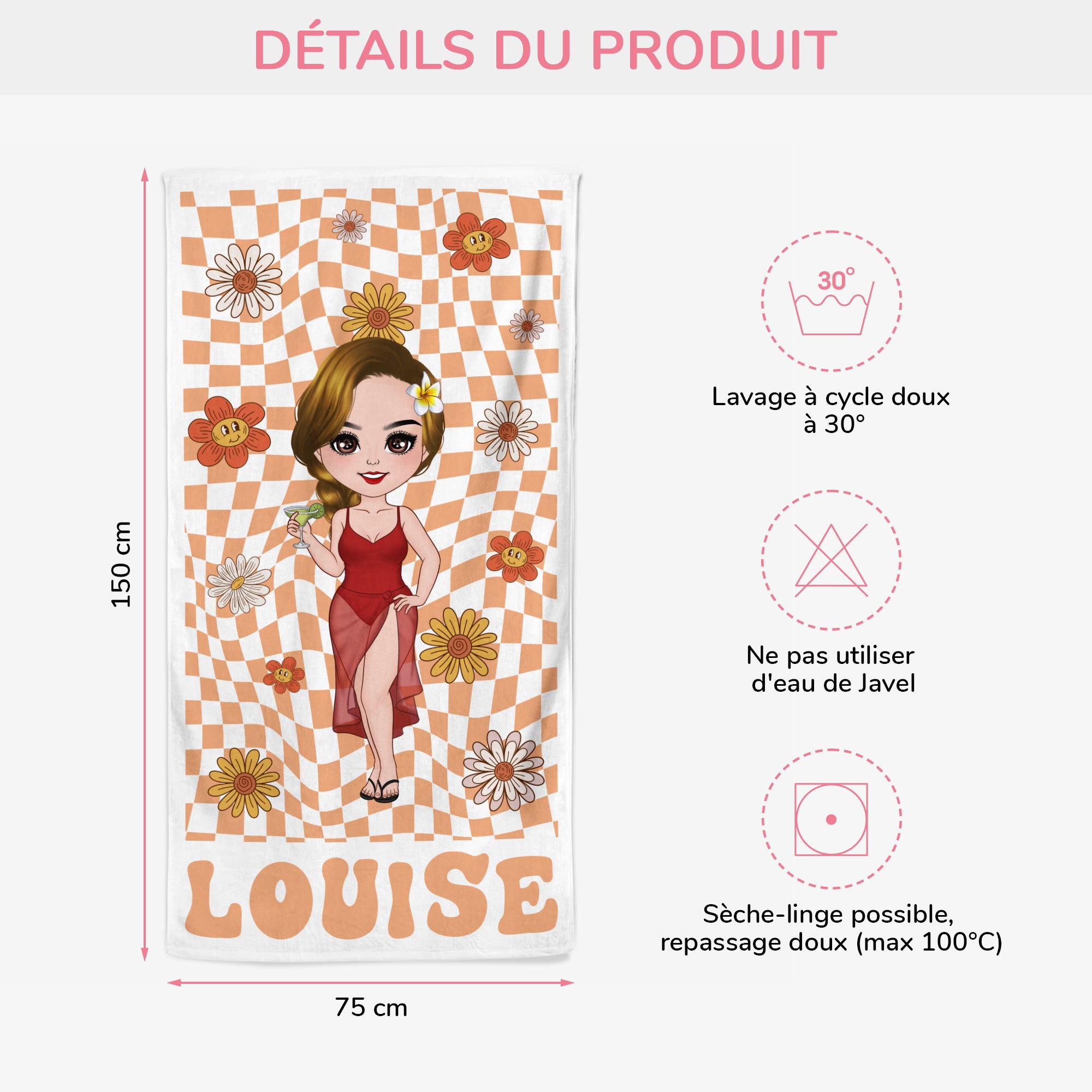 4431BFR3 serviette de plage personnalise femme ete 4431b6qna_74b6b1ad b231 47eb a48f 633cb09d6b80