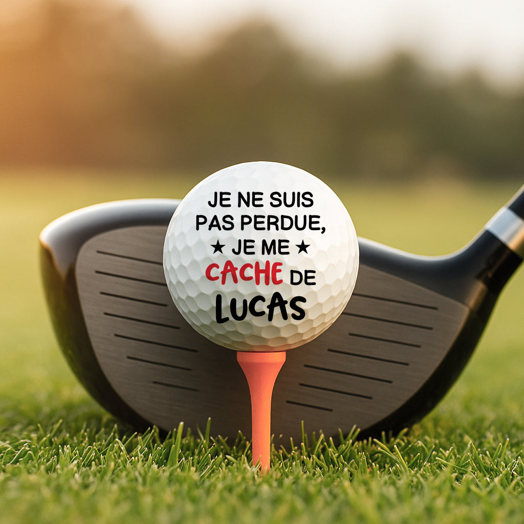 4433KFR3 balle de golf personnalisee humour joue mieux avec visage 4433k6knb