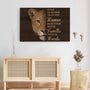 4434CFR3 toile personnalisable maman tu es le monde version lion 4434c6tna
