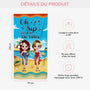 4464BFR3 serviette de plage personnalisee c_est un trip de filles 4464b3mmf