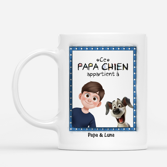 4470MFR1 mug personnalise ce papa chien mignon appartient a design cartoon 4470m8n5c