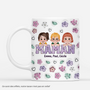 4490MFR1 effet dimpression 3d mug personnalise maman design cartoon floral 4490m