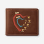 4492JFR1 ses petits coeurs portefeuille en cuir personnalise papa papy 4492jtmab