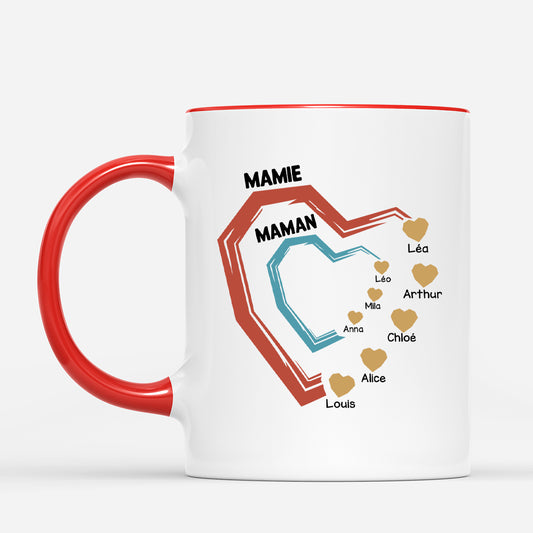4492MFR2 mug personnalise papa papy coeur et mains 4492m