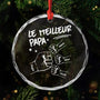 4492OFR1 ornement noel en verre personnalise papa papi le meilleur papa version monochrome 4493o3v8b