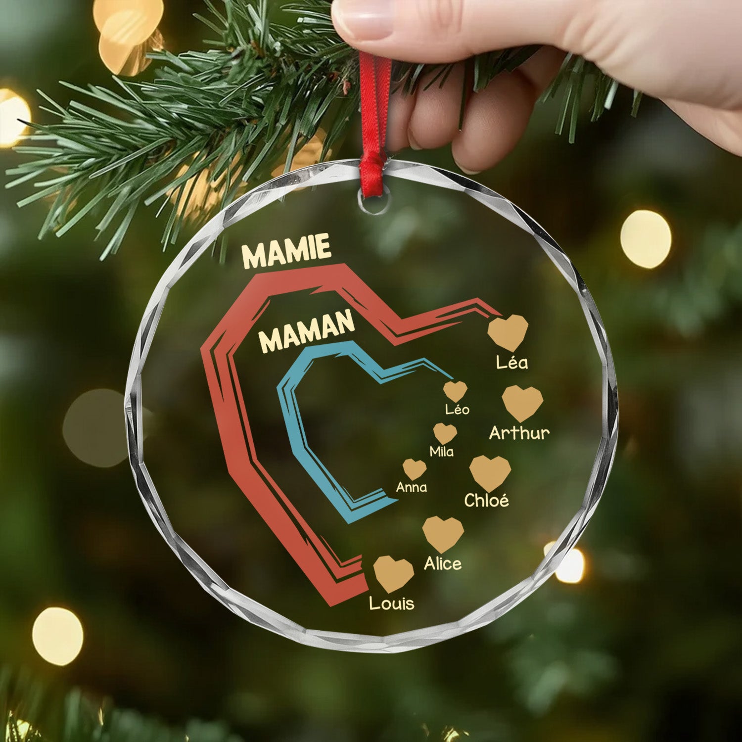 4492OFR2 ses petits coeurs ornement en verre personnalise pour papa papy 4492otmab