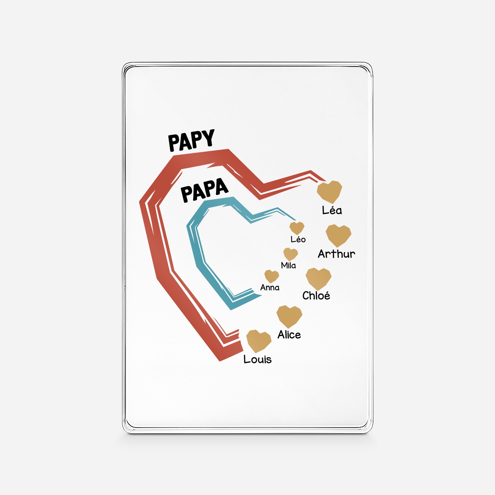 4492RFR1 plaque en acrylique personnalisee ses petits coeurs 4492rtmab