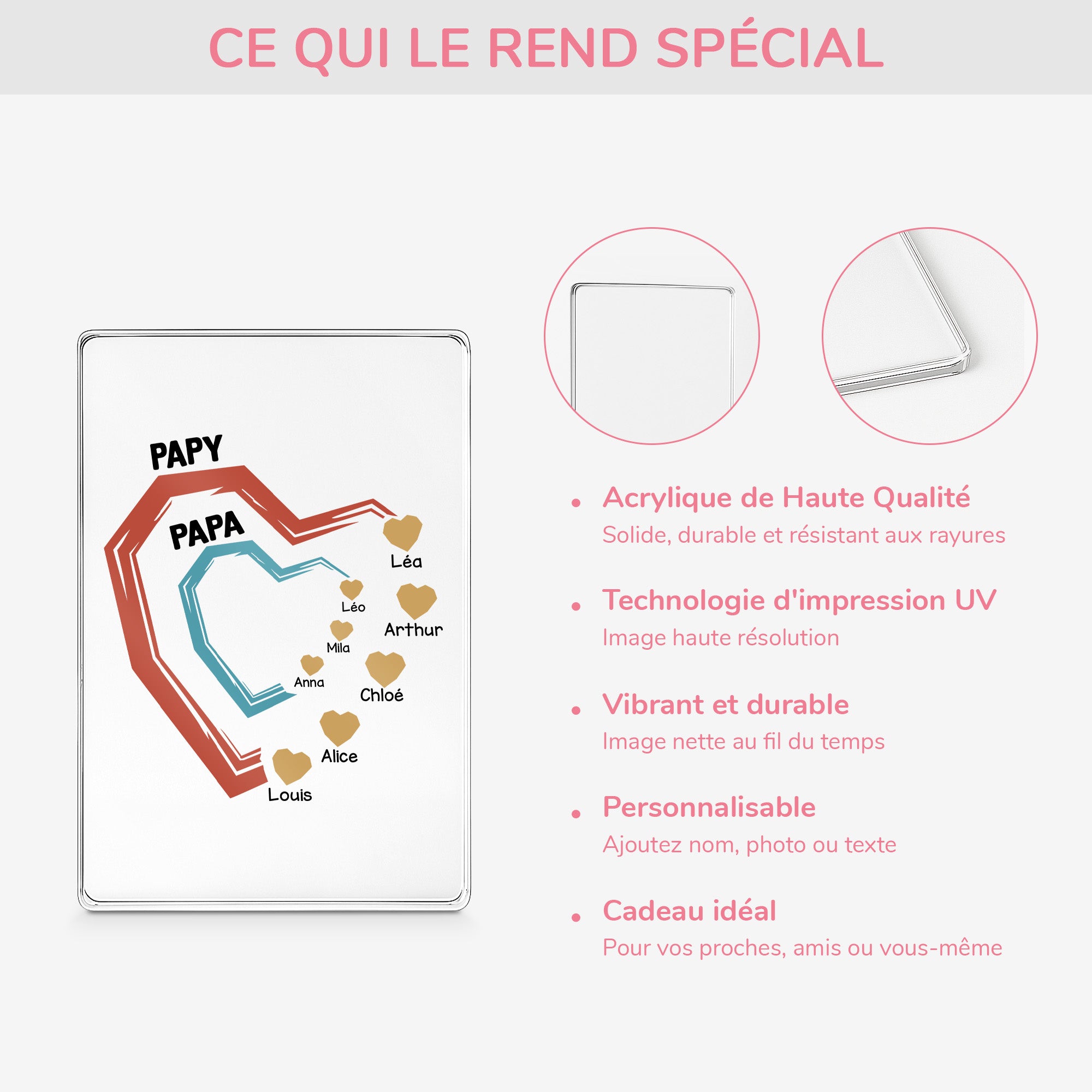 4492RFR4 plaque en acrylique personnalisee ses petits coeurs 4492rtmab