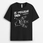 4493AFR1 t shirt personnalise le meilleur papa monochrome 4493a3q5b