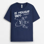 4493AFR2 t shirt personnalise le meilleur papa monochrome 4493a3q5b