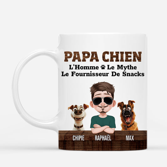 4501MFR1 mug personnalise papa chien version bois 4501m5k0c