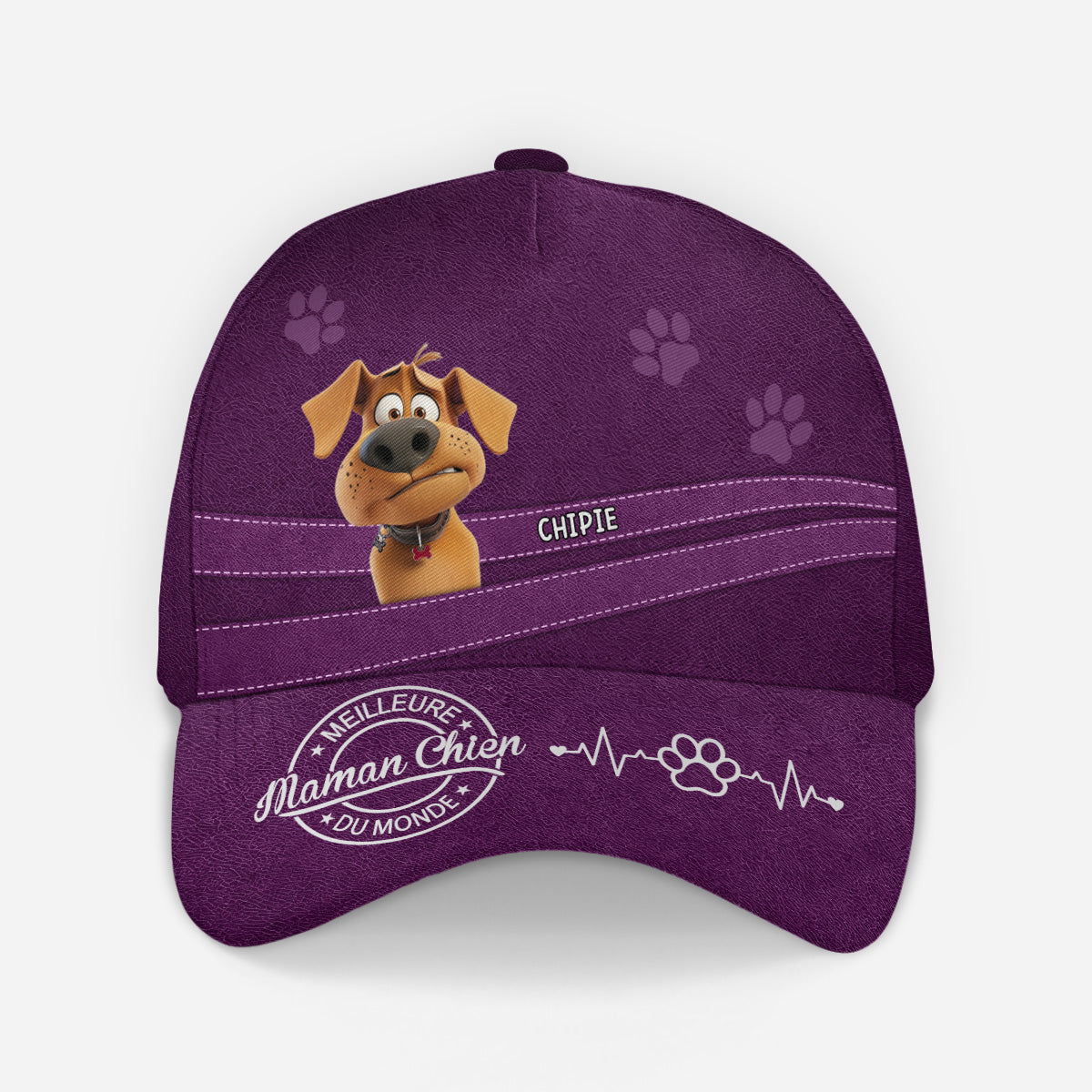 4506JFR2 casquette personnalisee meilleure papamaman chien 4506j8ttc
