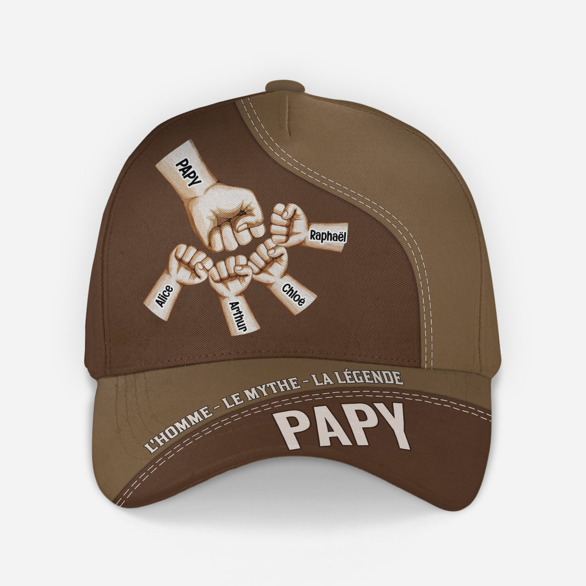 4509JFR2 casquette personnalisee pour papa bosses de poing 4509jtqab