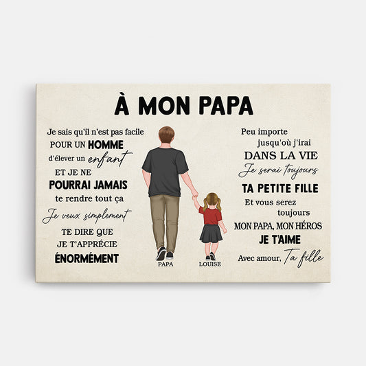 4515CFR1 toile personnalisee a mon papa soldat veteran 4515c6qnb