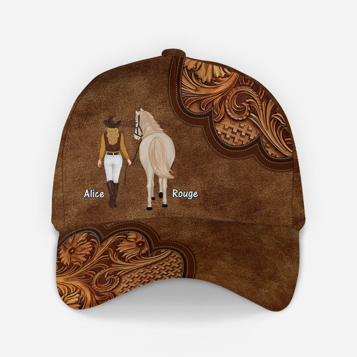 4525JFR1 casquette personnalisee femme et cheval 4525j