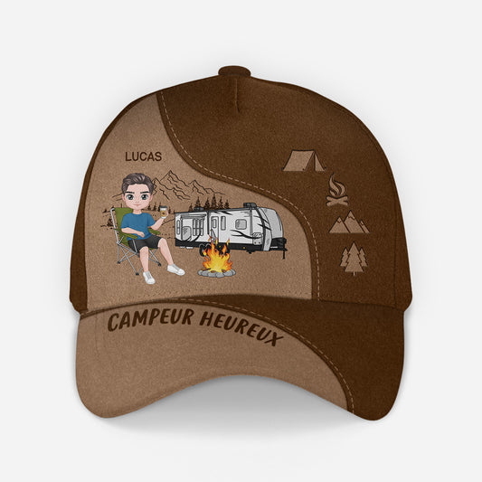 4527JFR2 casquette personnalisee campeurs heureux 4527jtgnb