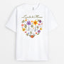 4541AFR1 t shirt personnalise le jardin de maman coeur floral 4541a