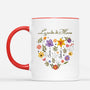 4541MFR2 mug personnalise le jardin de maman coeur floral 4541m