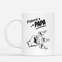 4548MFR2 mug personnalise dabord papa maintenant papy poings monochrome 4548m8q8b