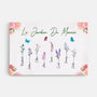 4564CFR1 toile personnalisee le jardin de mamie jolies fleurs 4564c