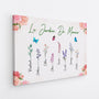 4564CFR2 toile personnalisee le jardin de mamie jolies fleurs 4564c