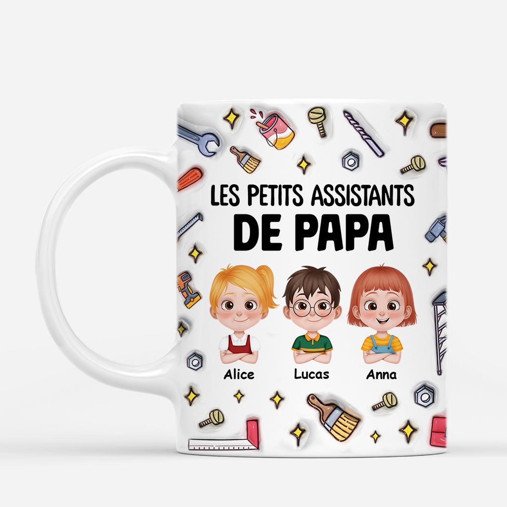 4569MFR1 mug personnalise pour papa les petits assistants 4569mtynb