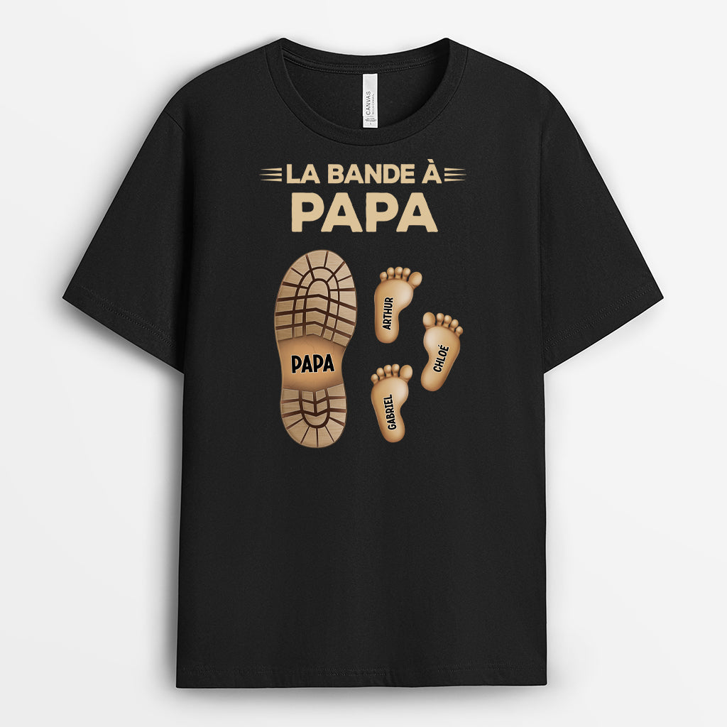 4583AFR1 t shirt personnalise la bande a papa chaussure et empreintes pied 4583a36ab