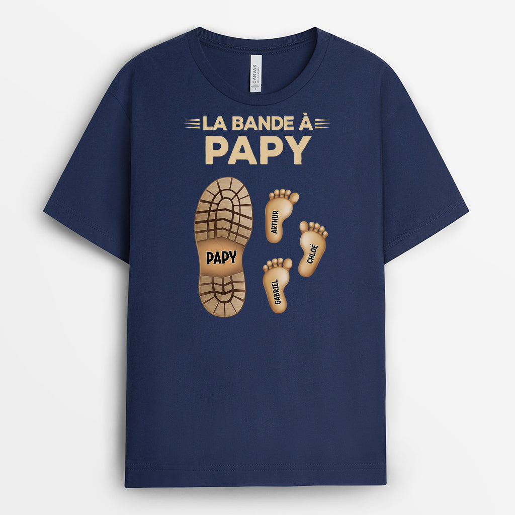 4583AFR2 t shirt personnalise la bande a papa chaussure et empreintes pied 4583a36ab