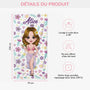 4593BFR3 serviette de plage personnalise femme avec fleurs violettes 4593b5m0a