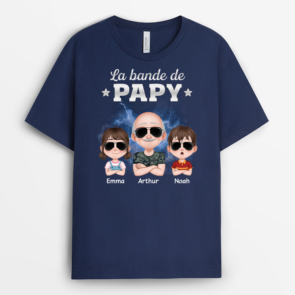 4596AFR2 t shirt personnalise la bande a papa tonnerre design cartoon 4596akq0b