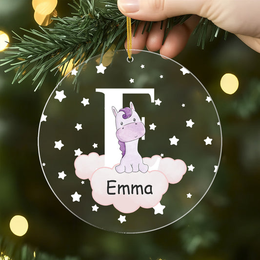 4606OFR2 ornement noel acrylique personnalise pour enfant linitiale de son prenom 4606okv0k