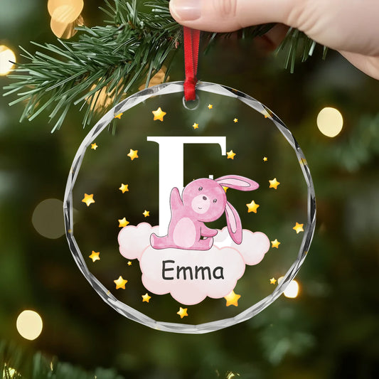 4606OFR2 ornement noel en verre personnalise pour enfant et animal sur le ciel 4606okv0k