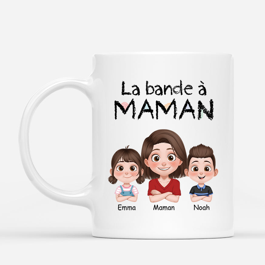 4607MFR1 mug personnalise la bande a maman design cartoon version crayon 4607m3q0a