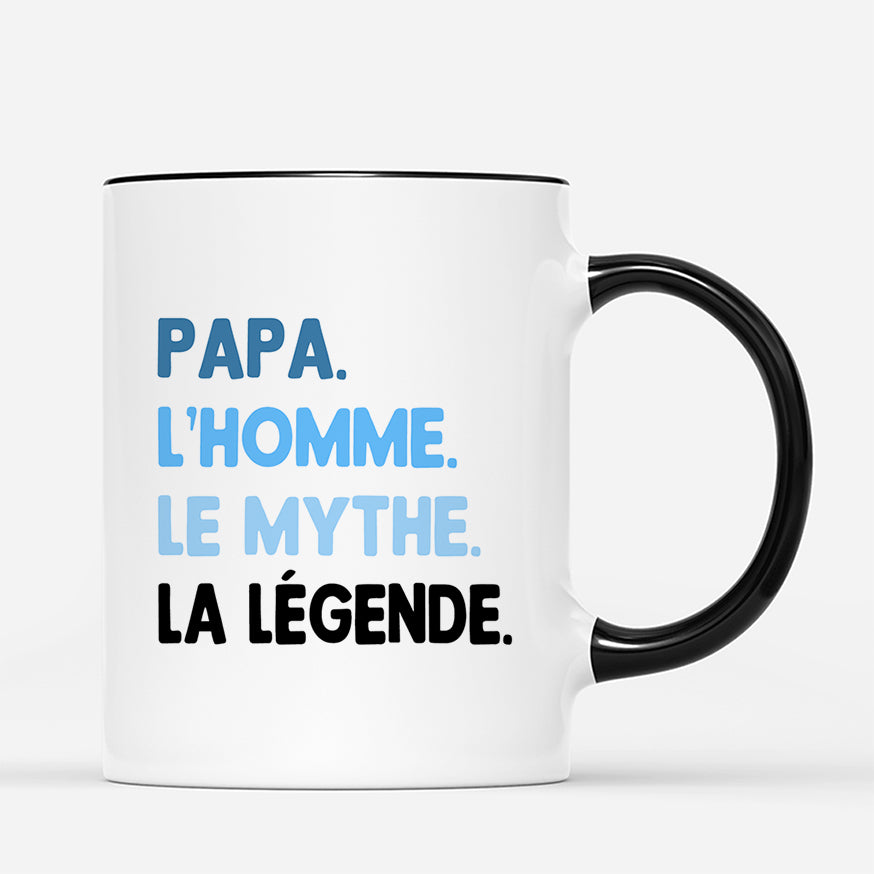 4608MFR3 mug personnalise papa lhomme le mythe la legende version coloree 4608mkl5b