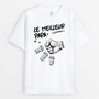 4609AFR1 t shirt personnalise meilleur papa poings 4609a