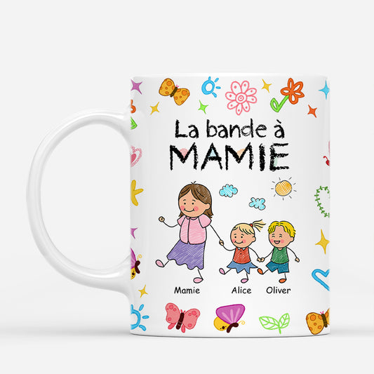 4610MFR1 mug personnalise la bande a maman papillons dessin crayon 4610mtm0a