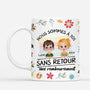4613MFR1 mug personnalise maman aucun retour ni remboursement fleurs dessin crayon 4613mtt0a