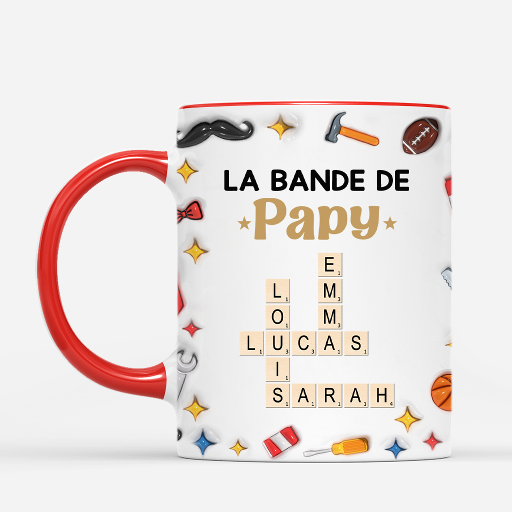 4616MFR2 effet dimpression 3d mug personnalise la bande a papa accessoires et mots croises 4616mth0b