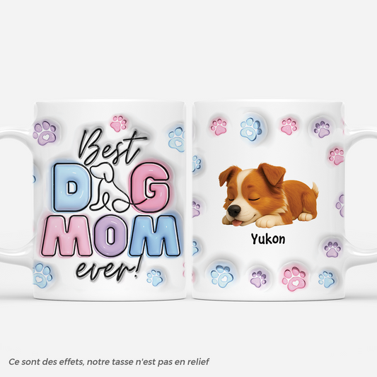 4621MFR1 effet dimpression 3d mug pour amoureux des chiens meilleure maman chien dormant 4621m5n3c