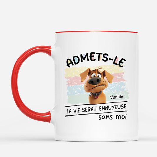 4624MFR2 mug personnalise avec chien admets le design cartoon colore 4624m8ync