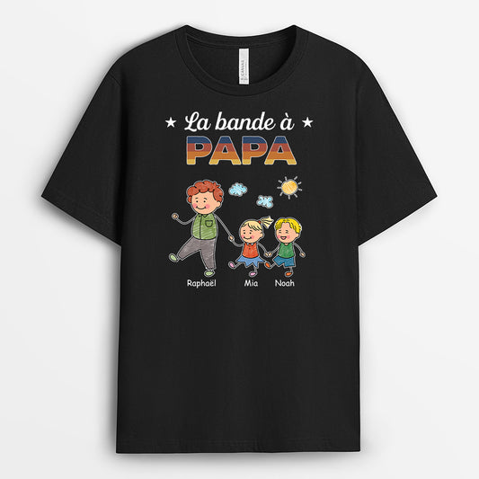 4626AFR1 t shirt personnalise la bande a papa dessin crayon colore 4626akm8b