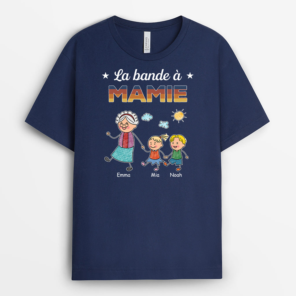 4626AFR2 t shirt personnalise la bande a papa dessin crayon colore 4626akm8b