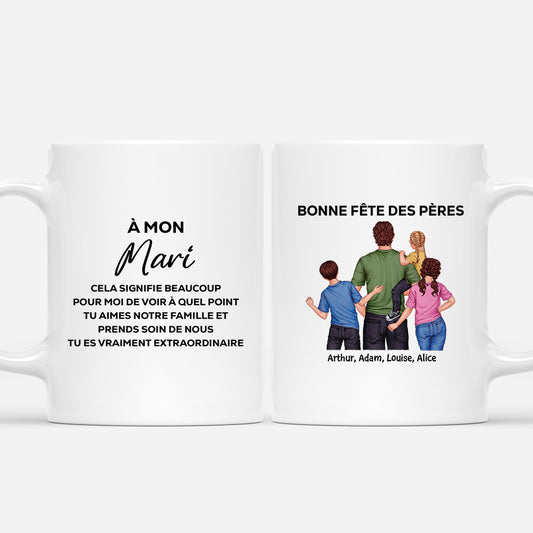 4631MFR1 mug personnalise pour papa mari extraordinaire 4631mtlmb