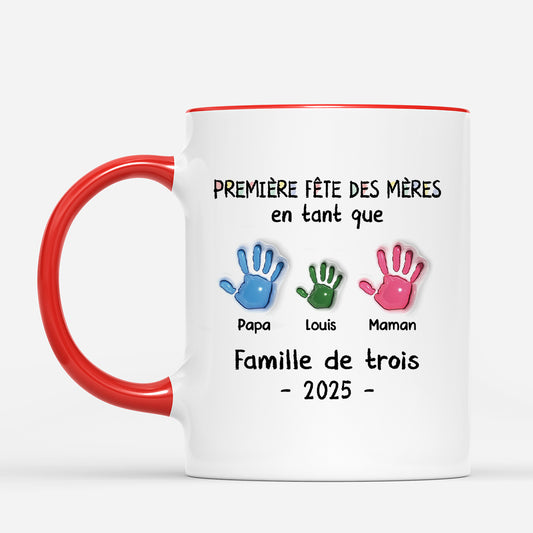 4632MFR2 effet dimpression 3d mug personnalise papa premiere fete des peres empreintes bleues 4632m8itb