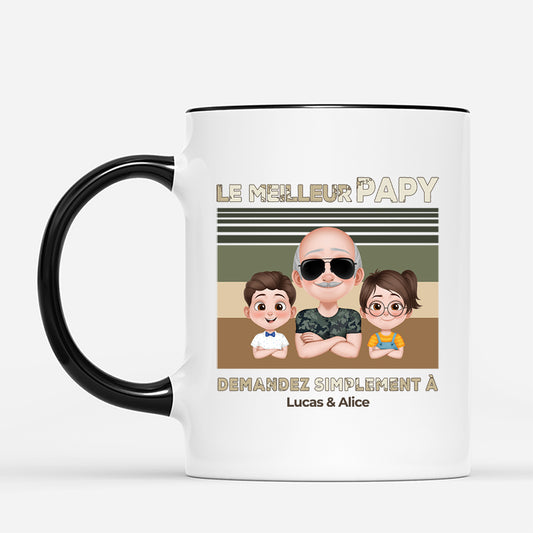 4644MFR2 mug personnalise meilleur papa militaire design cartoon 4644m5t0b