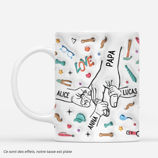 4647MFR1 effet dimpression 3d mug personnalise papa design colore 4647m865b