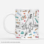 4647MFR1 effet dimpression 3d mug personnalise papa design colore 4647m865b