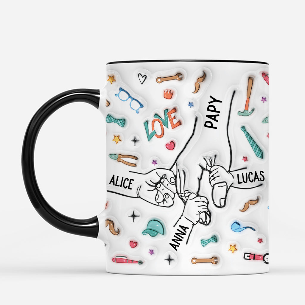 4647MFR2 effet dimpression 3d mug personnalise papa design colore 4647m865b
