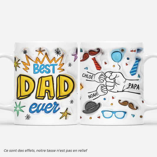 4653MFR1 effet dimpression 3d mug personnalise papa best dad ever 4653m5l5b