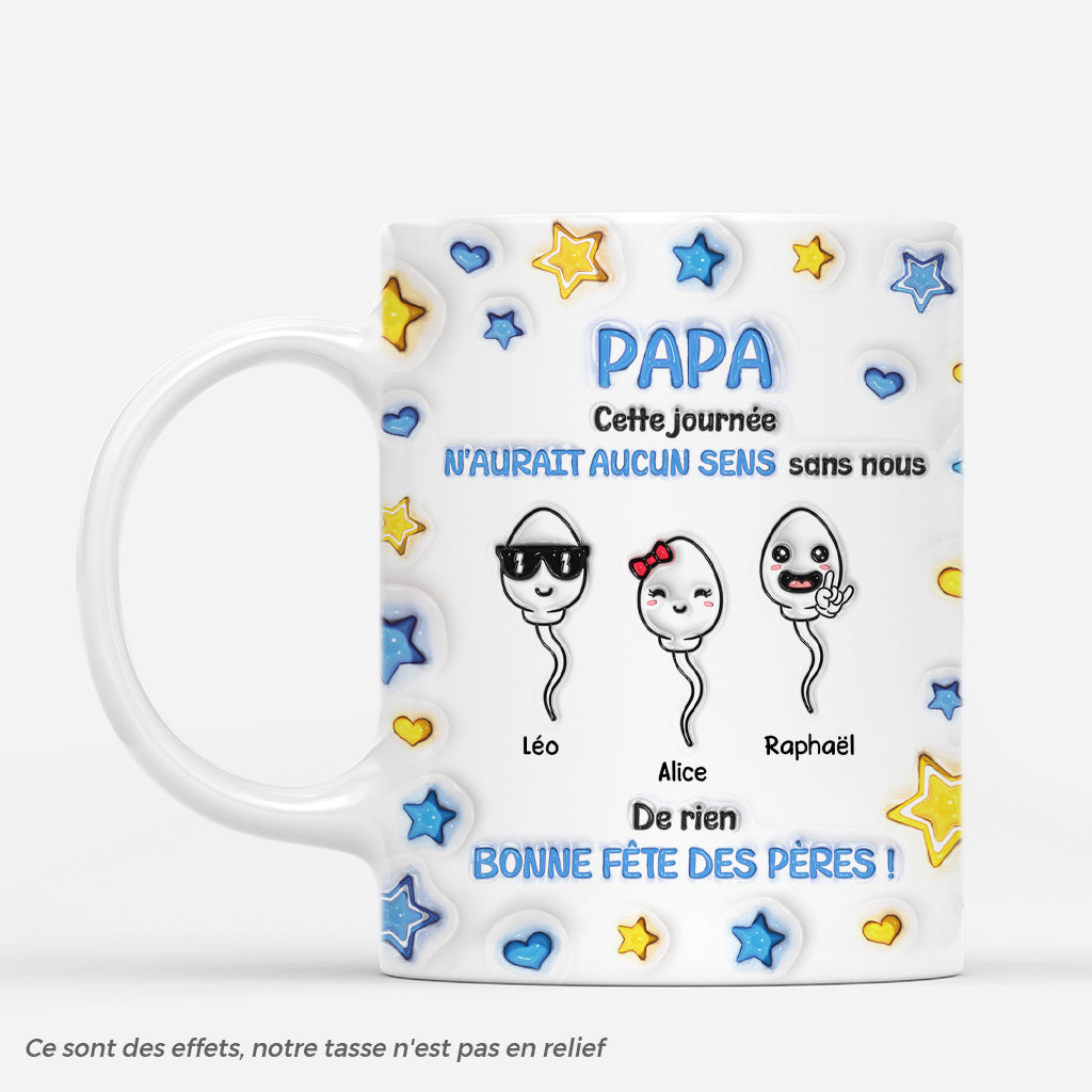 4656MFR1 effet dimpression 3d mug personnalise papa pas la sans toi 4656m6hab